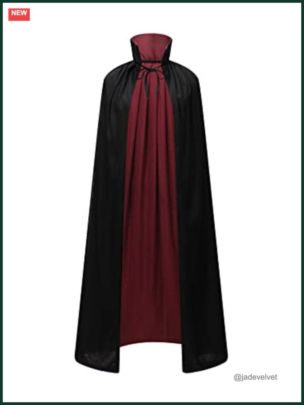 Reversible Velvet Hooded Vampire Cape Halloween Cosplay Costume